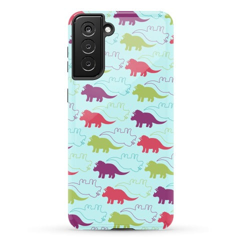 Triceratops Dino Pattern Phone Case