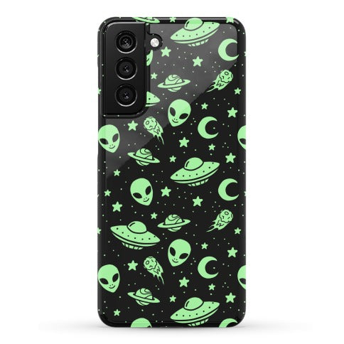 Aliens and UFO Cosmic Space Pattern Phone Case