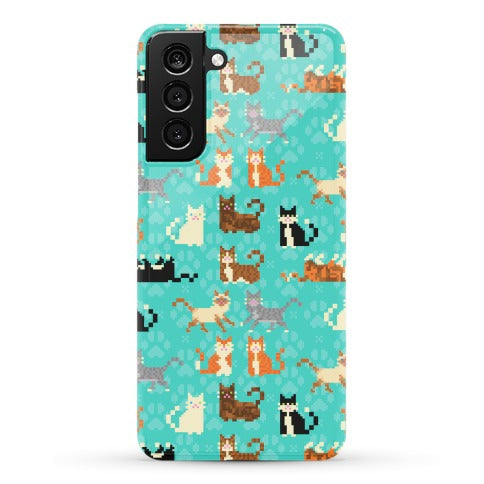 Cute Pixel Kitty Cats Phone Case