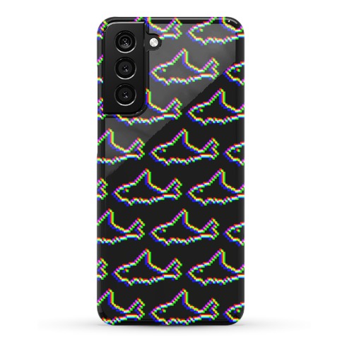 Glitch Shark Pattern Phone Case