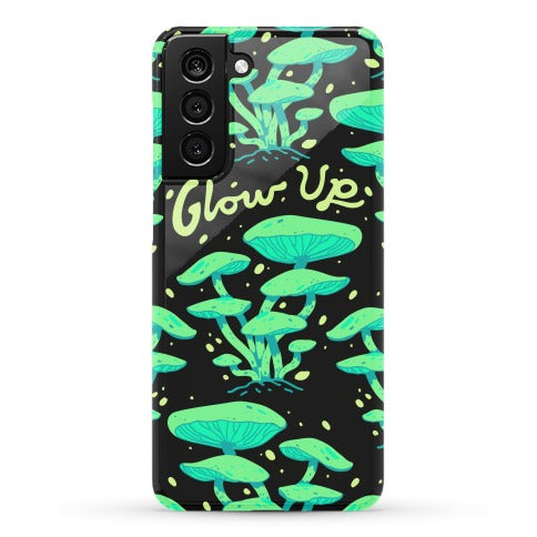 Glow up Bioluminescent Mushrooms Phone Case
