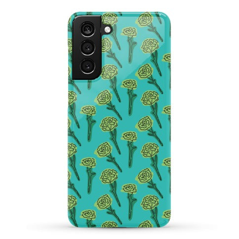 Green Carnation Pattern Phone Case