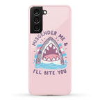Misgender Me & I'll Bite You (Trans Flag) Phone Case