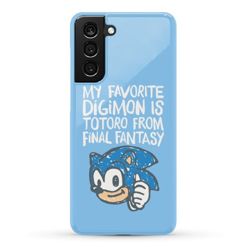My Favorite Digimon Is Totoro From Final Fantasy Parody Phone Case
