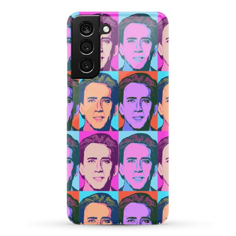 Nicolas Cage Pop Art Parody Phone Case