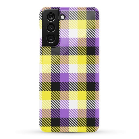 Nonbinary Pride Flag Plaid Phone Case