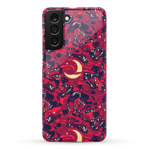 Occult Werewolf Moon Pattern Phone Case