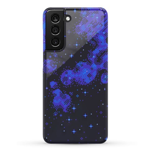 Pixelated Blue Nebula Phone Case