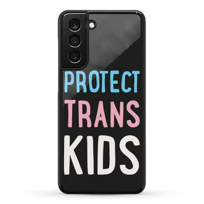 Protect Trans Kids White Print Phone Case