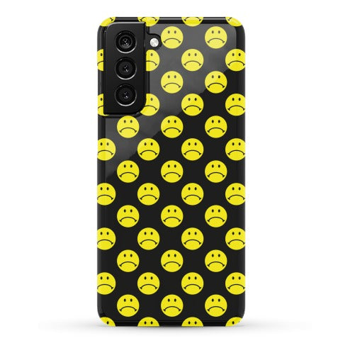 Sad Smiley Face Pattern Phone Case