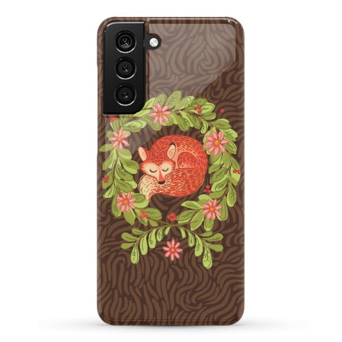 Sleeping Fox Wreath Phone Case