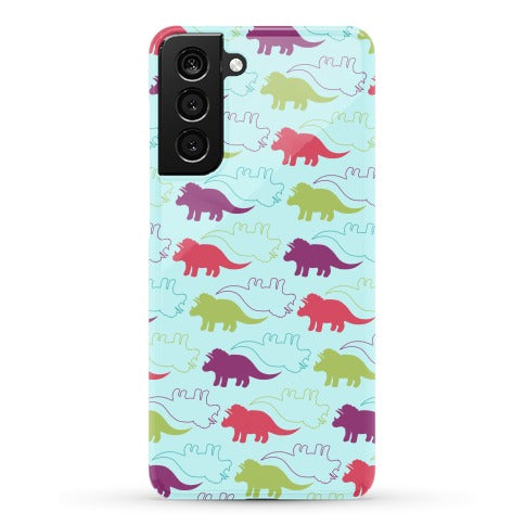 Triceratops Dino Pattern Phone Case