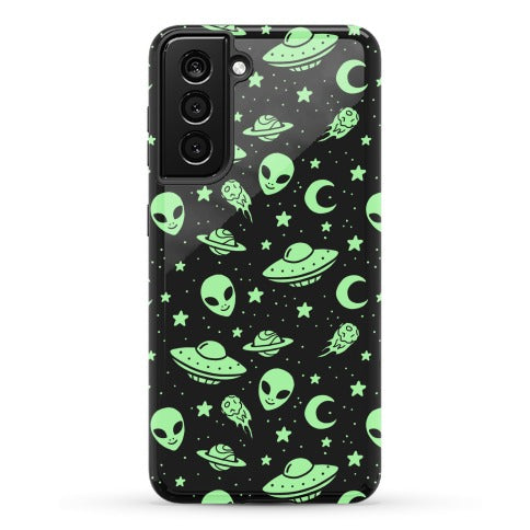 Aliens and UFO Cosmic Space Pattern Phone Case