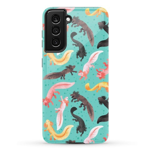 Cute Bright Axolotl Pattern Phone Case