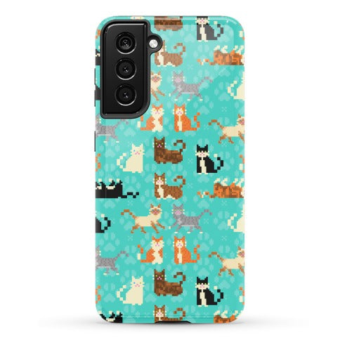 Cute Pixel Kitty Cats Phone Case