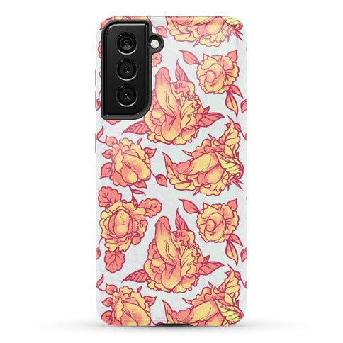 Floral Penis Pattern Orange Phone Case