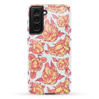Floral Penis Pattern Orange Phone Case
