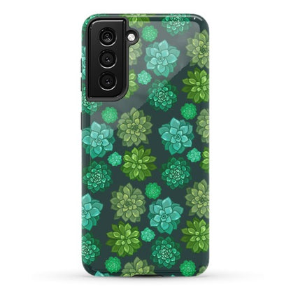 Green Succulent Pattern Phone Case