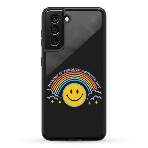 Making It Through Another Day Smiley Face Phone Case