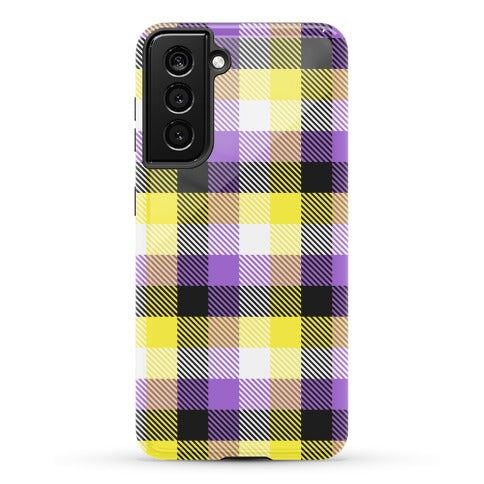 Nonbinary Pride Flag Plaid Phone Case