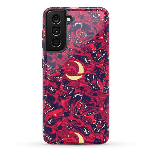 Occult Werewolf Moon Pattern Phone Case