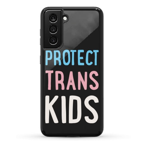 Protect Trans Kids White Print Phone Case