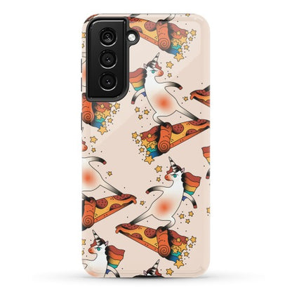 Rad Unicorn Skateboarding a Pizza Tattoo Phone Case