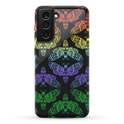 Rainbow Moth Pattern Phone Case