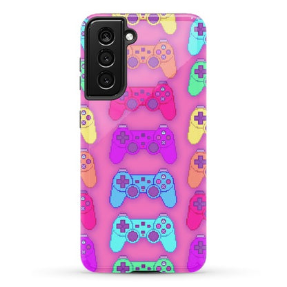Rainbow Pixel Game Controller Phone Case