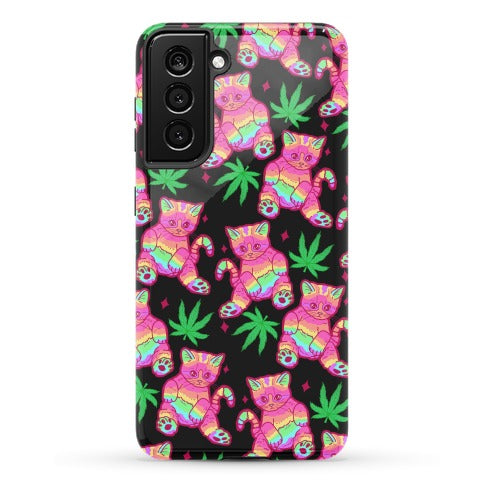 Rainbow Weed Kitty Phone Case