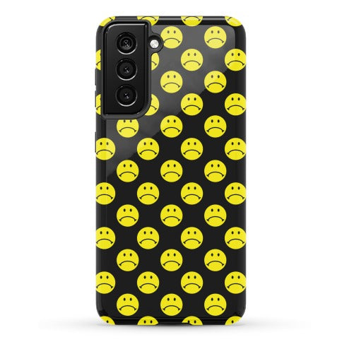 Sad Smiley Face Pattern Phone Case