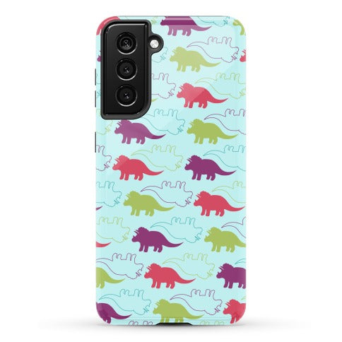 Triceratops Dino Pattern Phone Case