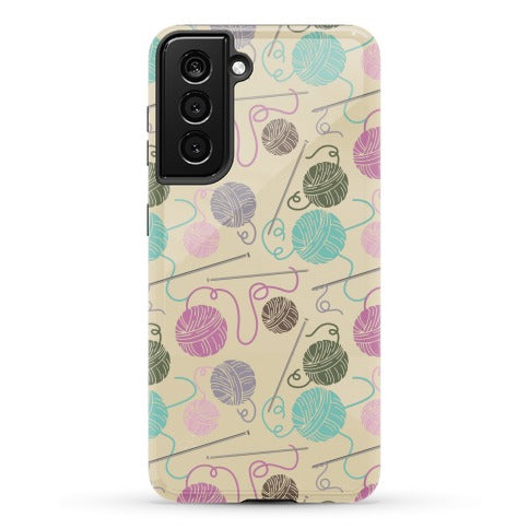 Yarn Balls and Knitting Needles Phone Case