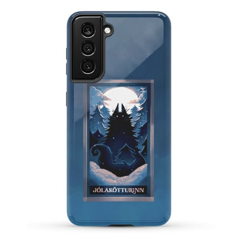 Yule Cat Tarot Card Jólakötturinn Phone Case