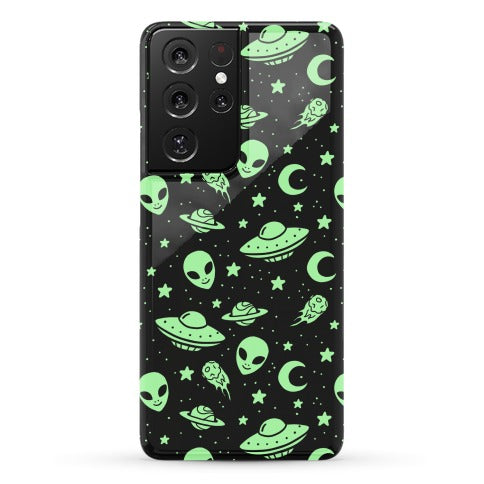 Aliens and UFO Cosmic Space Pattern Phone Case