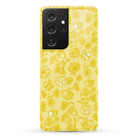 Bee And Flower Pattern Phone Case