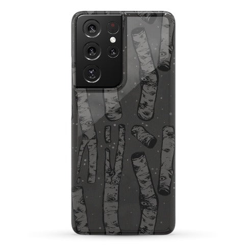 Birch Trees in the Darkness Phone Case