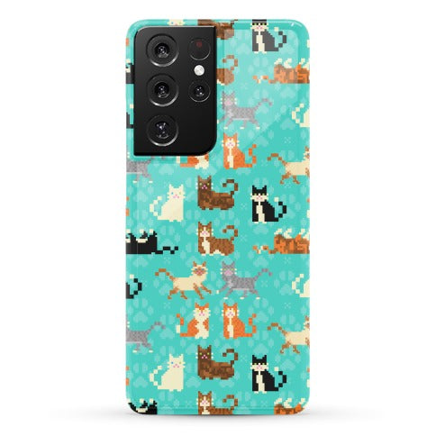 Cute Pixel Kitty Cats Phone Case