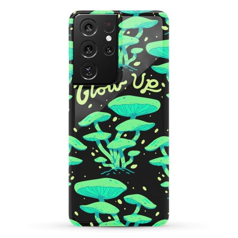 Glow up Bioluminescent Mushrooms Phone Case