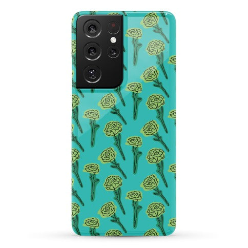 Green Carnation Pattern Phone Case