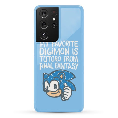 My Favorite Digimon Is Totoro From Final Fantasy Parody Phone Case