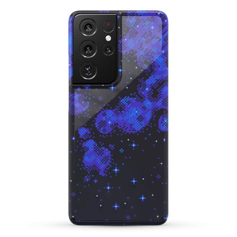 Pixelated Blue Nebula Phone Case
