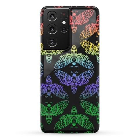 Rainbow Moth Pattern Phone Case