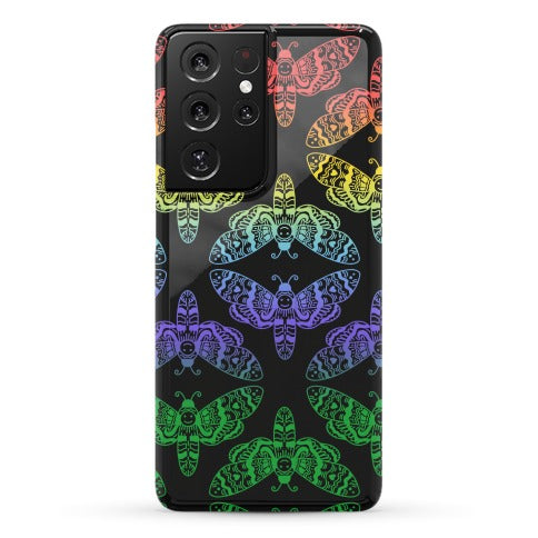 Rainbow Moth Pattern Phone Case