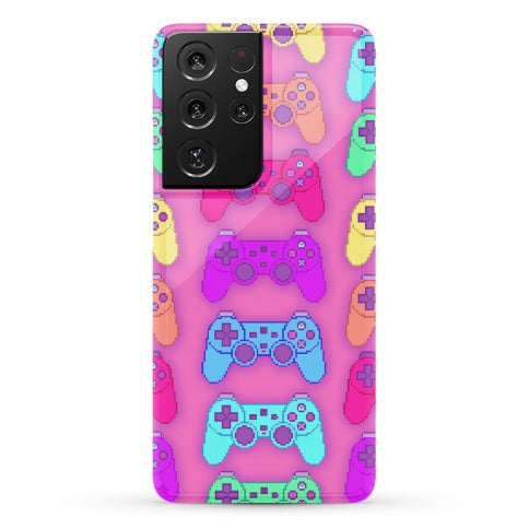 Rainbow Pixel Game Controller Phone Case