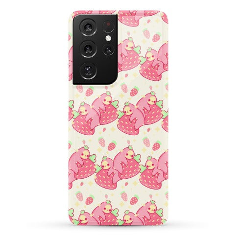 Strawberry Sloth Pattern Phone Case