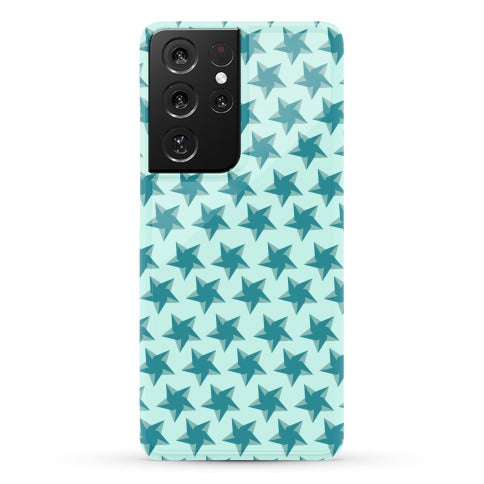 Teal Star Pattern Phone Case