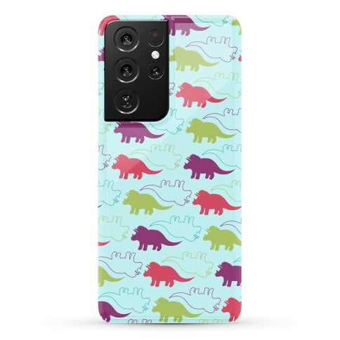 Triceratops Dino Pattern Phone Case