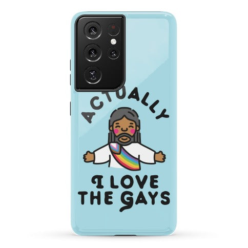 Actually, I Love The Gays (Brown Jesus) Phone Case