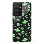 Aliens and UFO Cosmic Space Pattern Phone Case
